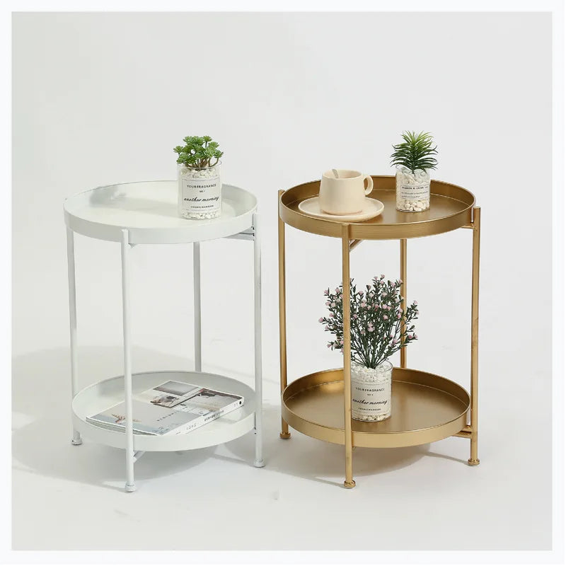 Iron Double Layer Tea Table