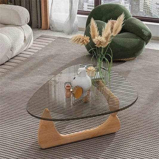 Abstract Glass Coffee Table