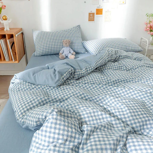 Checkerboard Print Duvet Set