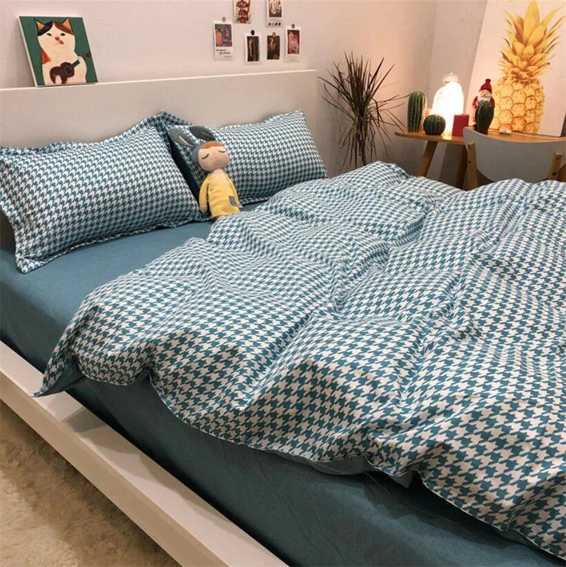 Nordic Grid Duvet Set