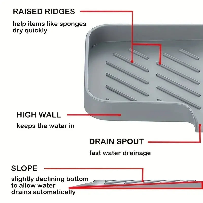 Draining Silicon Sink Tray