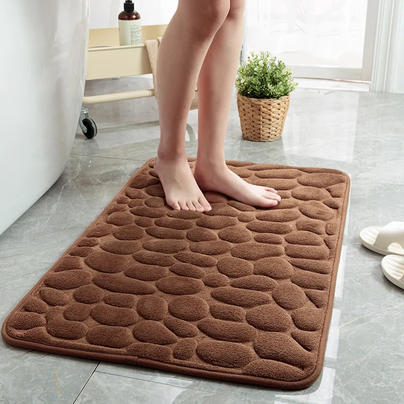 Cobblestone Embossed Bathroom Bathmat