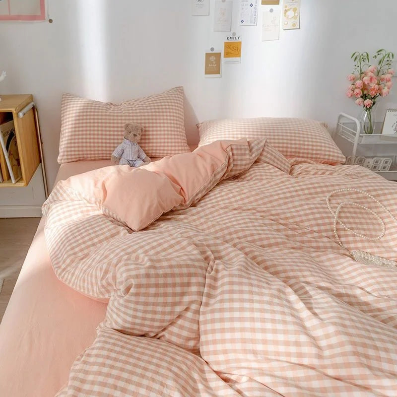 Checkerboard Print Duvet Set