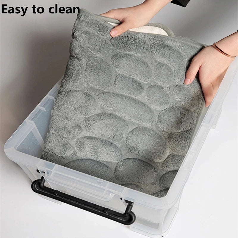 Cobblestone Embossed Bathroom Bathmat